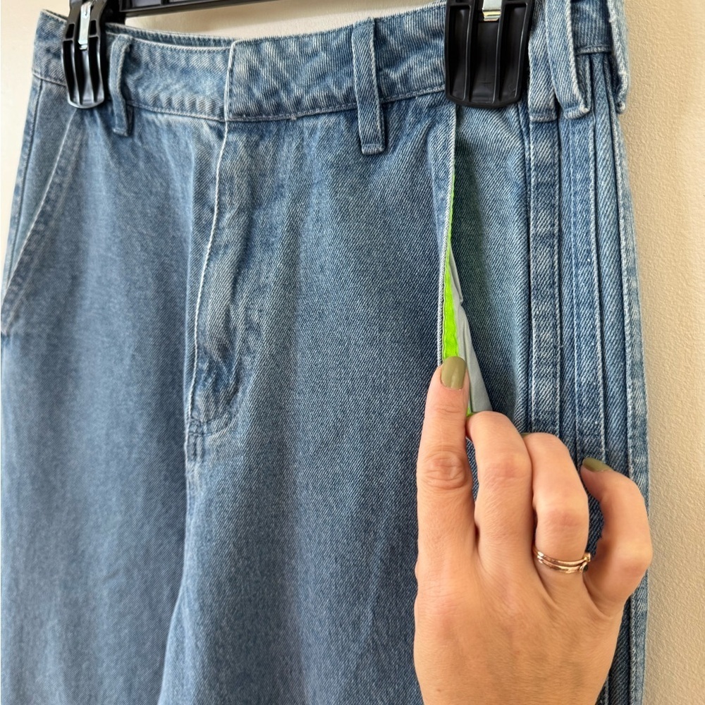 adidas & KSENIASCHNAIDER collab wide leg denim - size 28 - Picture 4 of 10